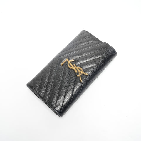 YVES SAINT LAURENT Cassandra Leather Purse black WS24453