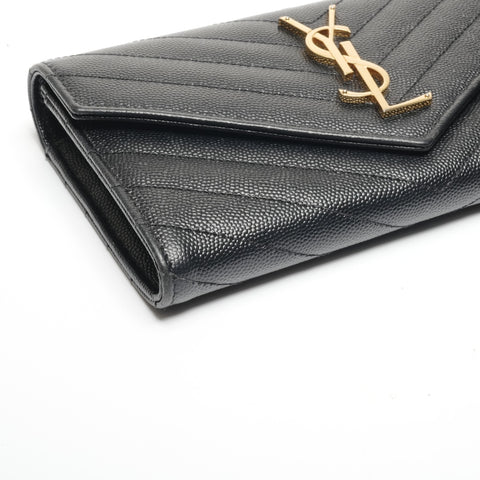 YVES SAINT LAURENT Cassandra Leather Purse black WS24454