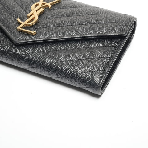 YVES SAINT LAURENT Cassandra Leather Purse black WS24454