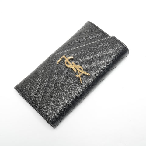 YVES SAINT LAURENT Cassandra Leather Purse black WS24454