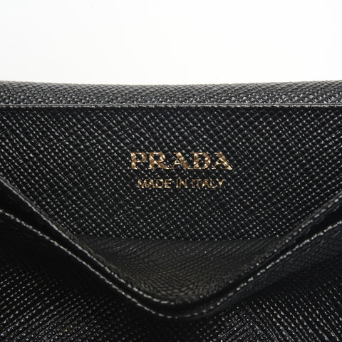 PRADA leather logo Card Case black WS24456