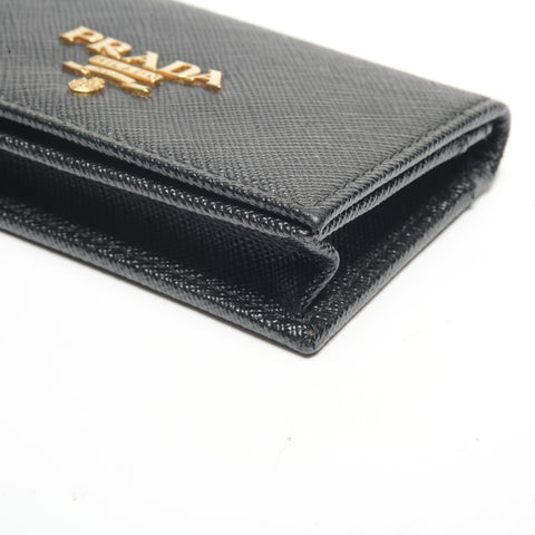 PRADA leather logo Card Case black WS24456