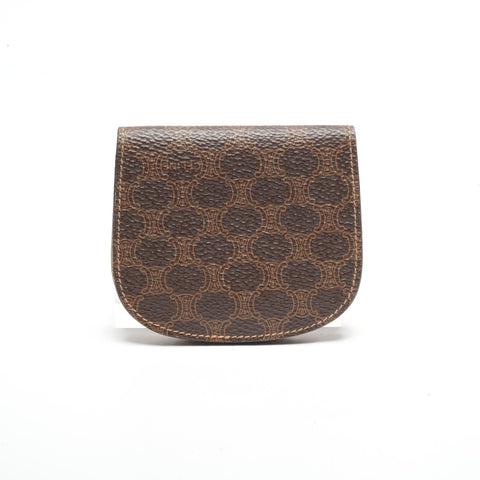CELINE PVC Macadam Coin case Brown WS24459