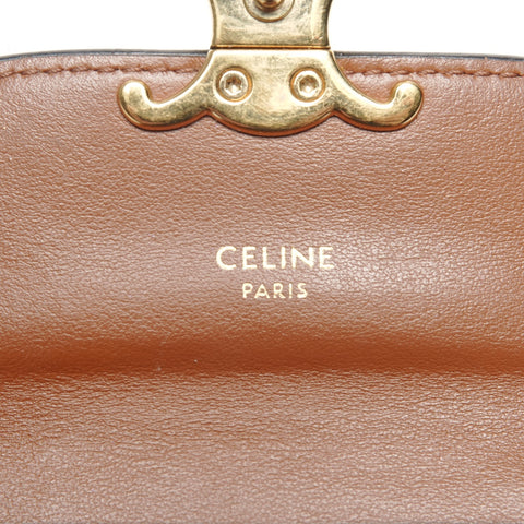 CELINE PVC Macadam Triomphe Tri-fold wallet Brown WS24460