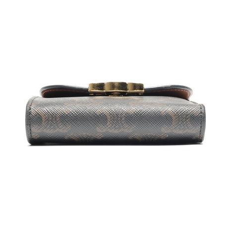 CELINE PVC Macadam Triomphe Tri-fold wallet Brown WS24460