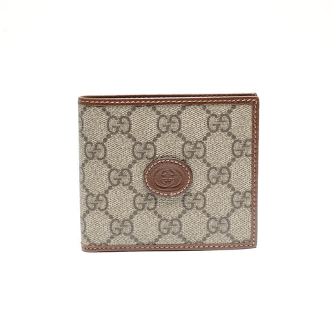 GUCCI GG Supreme PVC Bifold Wallet beige WS24461