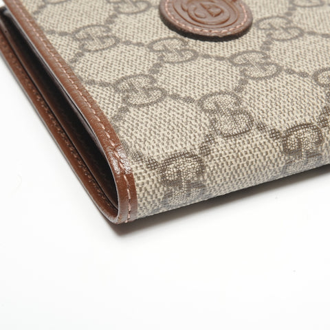 GUCCI GG Supreme PVC Bifold Wallet beige WS24461