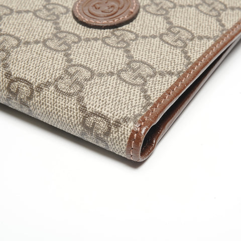 GUCCI GG Supreme PVC Bifold Wallet beige WS24461