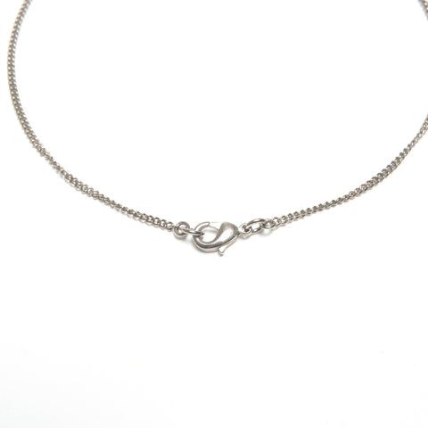 CHANEL F13 V 2013 COCO Mark Rhinestone Necklace Silver WS24462