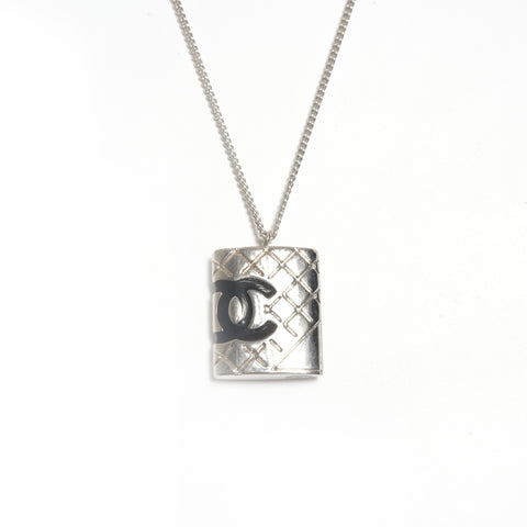 CHANEL 05 C 2005 COCO Mark Cambon Line Necklace Silver WS24469