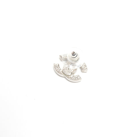 CHANEL 07 V 2007 COCO Mark Rhinestone Pierce Silver WS24470