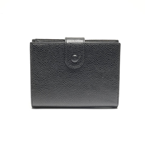 CHANEL No. 4 1996-1997 Caviar COCO Mark Bifold Wallet black WS24474