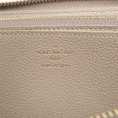 LOUIS VUITTON Bicolor Monogram Emplant Zippy Wallet Purse beige WS24478