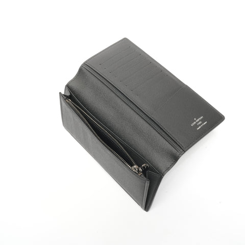 LOUIS VUITTON 2018 Monogram Portefeuille Brazza Purse black WS24480