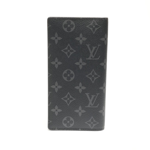 LOUIS VUITTON 2018 Monogram Portefeuille Brazza Purse black WS24480