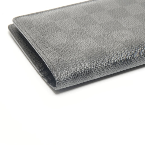LOUIS VUITTON 2009 Damier Graphite Portefeuille Brazza Purse black WS24481