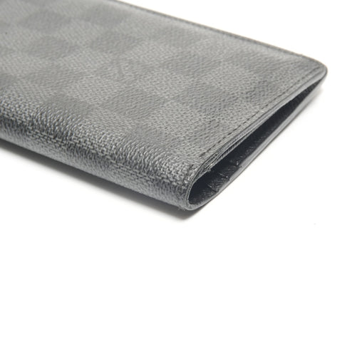 LOUIS VUITTON 2009 Damier Graphite Portefeuille Brazza Purse black WS24481