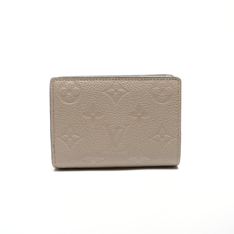 LOUIS VUITTON Monogram Empreinte Portefeuille Claire Bifold Wallet beige WS24482
