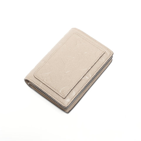 LOUIS VUITTON Monogram Empreinte Portefeuille Claire Bifold Wallet beige WS24482