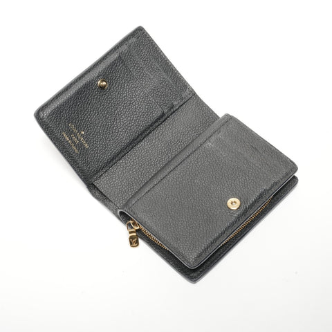 LOUIS VUITTON Monogram Empreinte Portefeuille Claire Bifold Wallet black WS24483