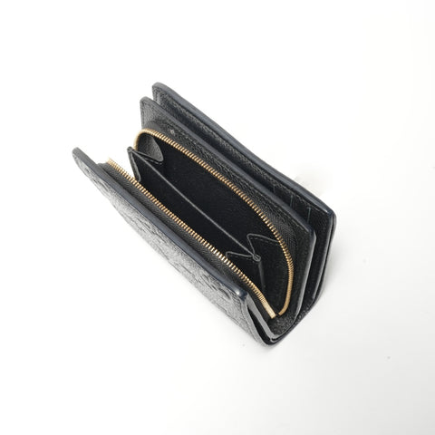 LOUIS VUITTON Monogram Empreinte Portefeuille Claire Bifold Wallet black WS24483