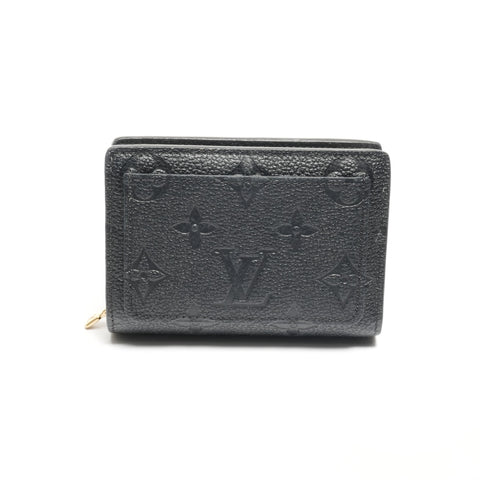 LOUIS VUITTON Monogram Empreinte Portefeuille Claire Bifold Wallet black WS24483