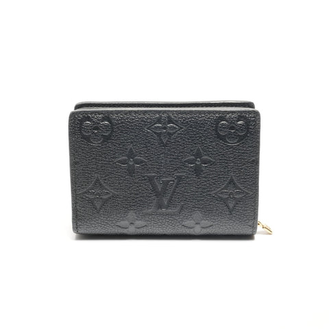 LOUIS VUITTON Monogram Empreinte Portefeuille Claire Bifold Wallet black WS24483