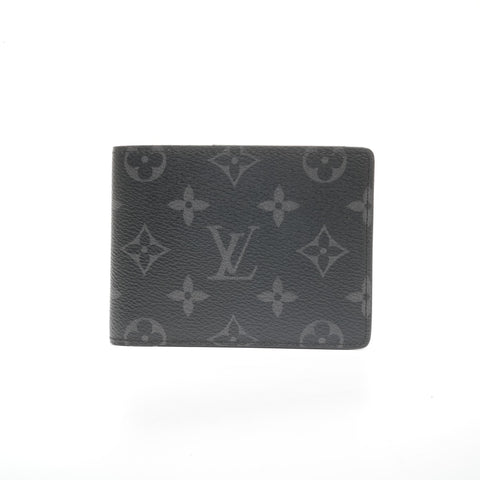 LOUIS VUITTON Monogram Eclipse Portefeuille Multiple Bifold Wallet black WS24484