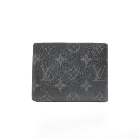 LOUIS VUITTON Monogram Eclipse Portefeuille Multiple Bifold Wallet black WS24484