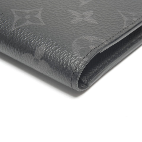 LOUIS VUITTON Monogram Eclipse Portefeuille Multiple Bifold Wallet black WS24484