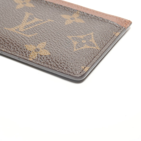 LOUIS VUITTON 2004 Monogram Porte Carte Simple Card Case Brown WS24486