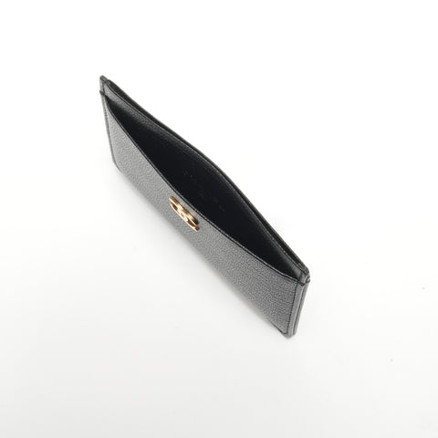 CHANEL No. 8 2003-2004 Calfskin COCO Mark Card Case black WS24488