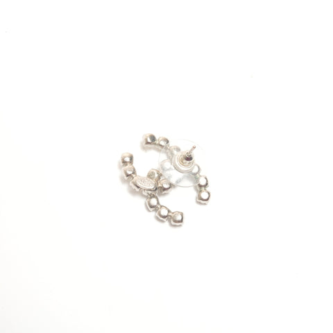 CHANEL 00A 2000 COCO Mark Rhinestone Pierce Silver WS24493