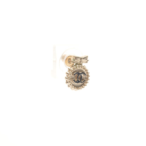 CHANEL B14C 2014 COCO Mark Round Ribbon Pierce gold WS24494