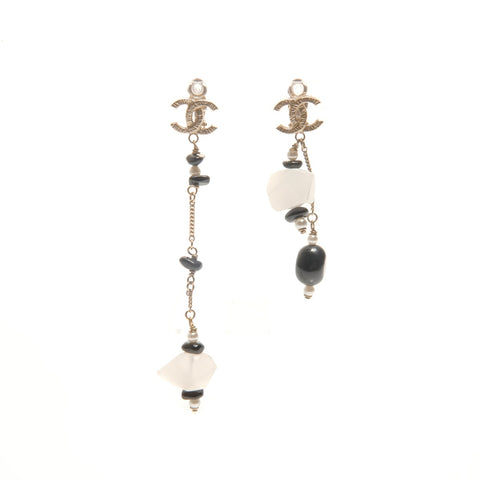 CHANEL 05A 2005 COCO Mark Rhinestone Earring gold WS24495