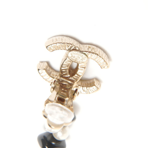 CHANEL 05A 2005 COCO Mark Rhinestone Earring gold WS24495