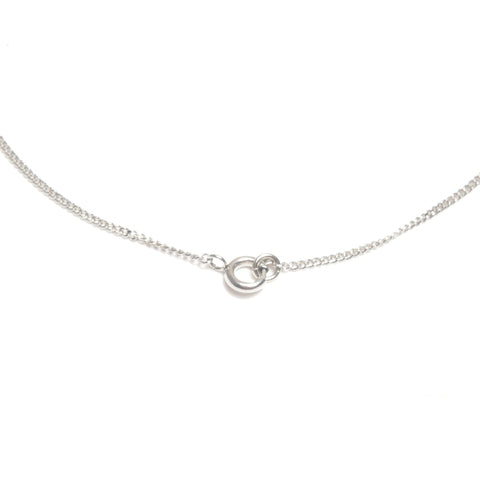 CHANEL 09P 2009 COCO Mark Rhinestone Square Necklace Silver WS24498