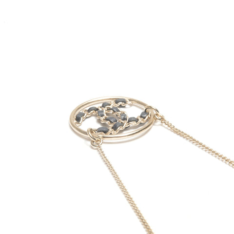 CHANEL B19P COCO Mark Round Necklace gold WS24499