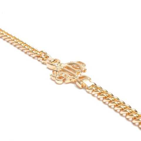 Christian Dior Logo Chain Necklace gold WS24504