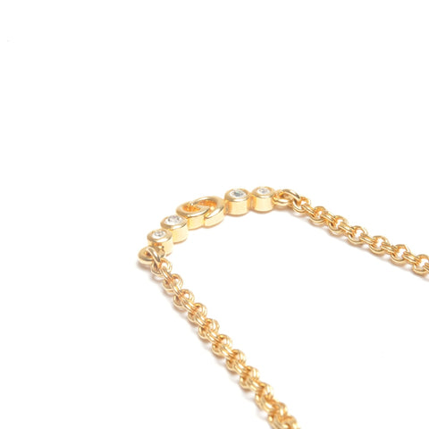 Christian Dior CD logo Necklace gold WS24505