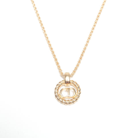 Christian Dior CD logo Necklace gold WS24506