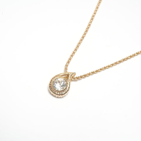 Christian Dior Rhinestone Necklace gold WS24507