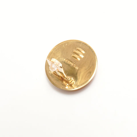 HERMES Enamel fish motif Earring Orange WS24512