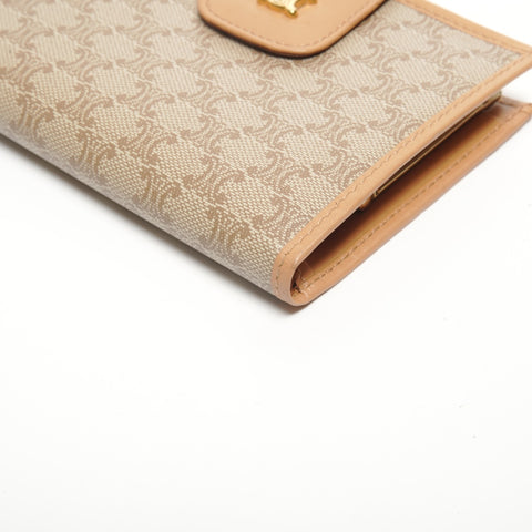 CELINE Macadam PVC Bifold Wallet beige WS24514