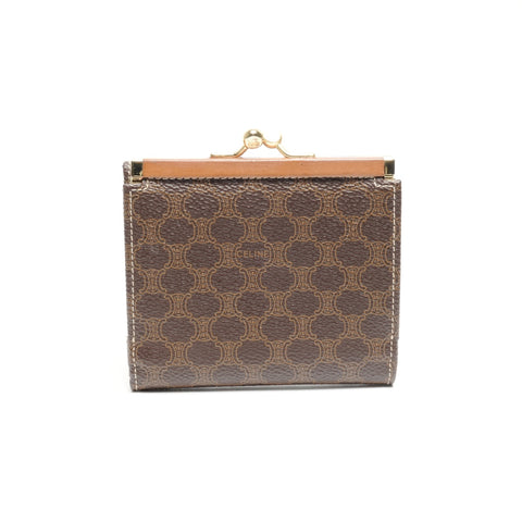 CELINE Macadam PVC Tri-fold wallet Brown WS24515