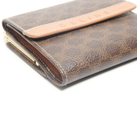 CELINE Macadam PVC Tri-fold wallet Brown WS24515