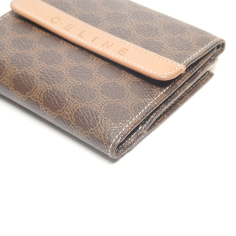 CELINE Macadam PVC Tri-fold wallet Brown WS24515