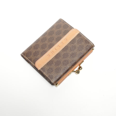 CELINE Macadam PVC Tri-fold wallet Brown WS24515