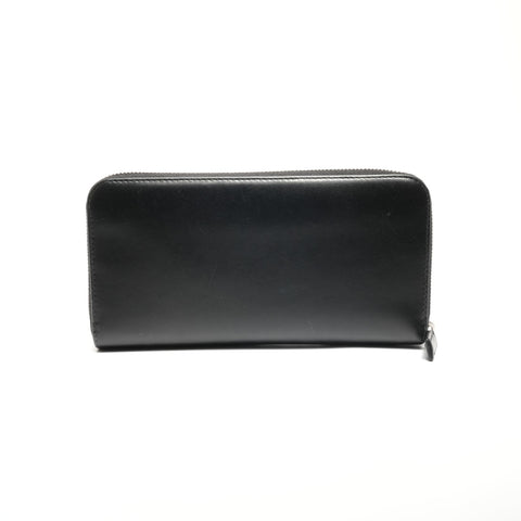PRADA 皮革圆形拉链钱包黑色 WS24517