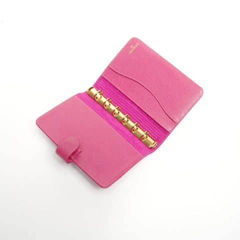 CHANEL 4th Series 1996-1997 Caviar Skin Leather Planner Cover COCO Mark Other accessories pink WS24519